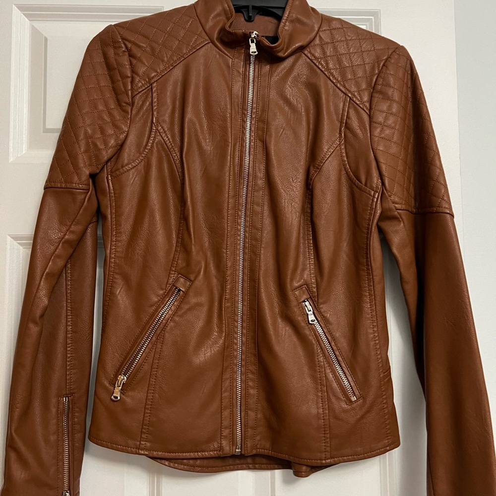 Brand new faux leather moto guess jacket  XS